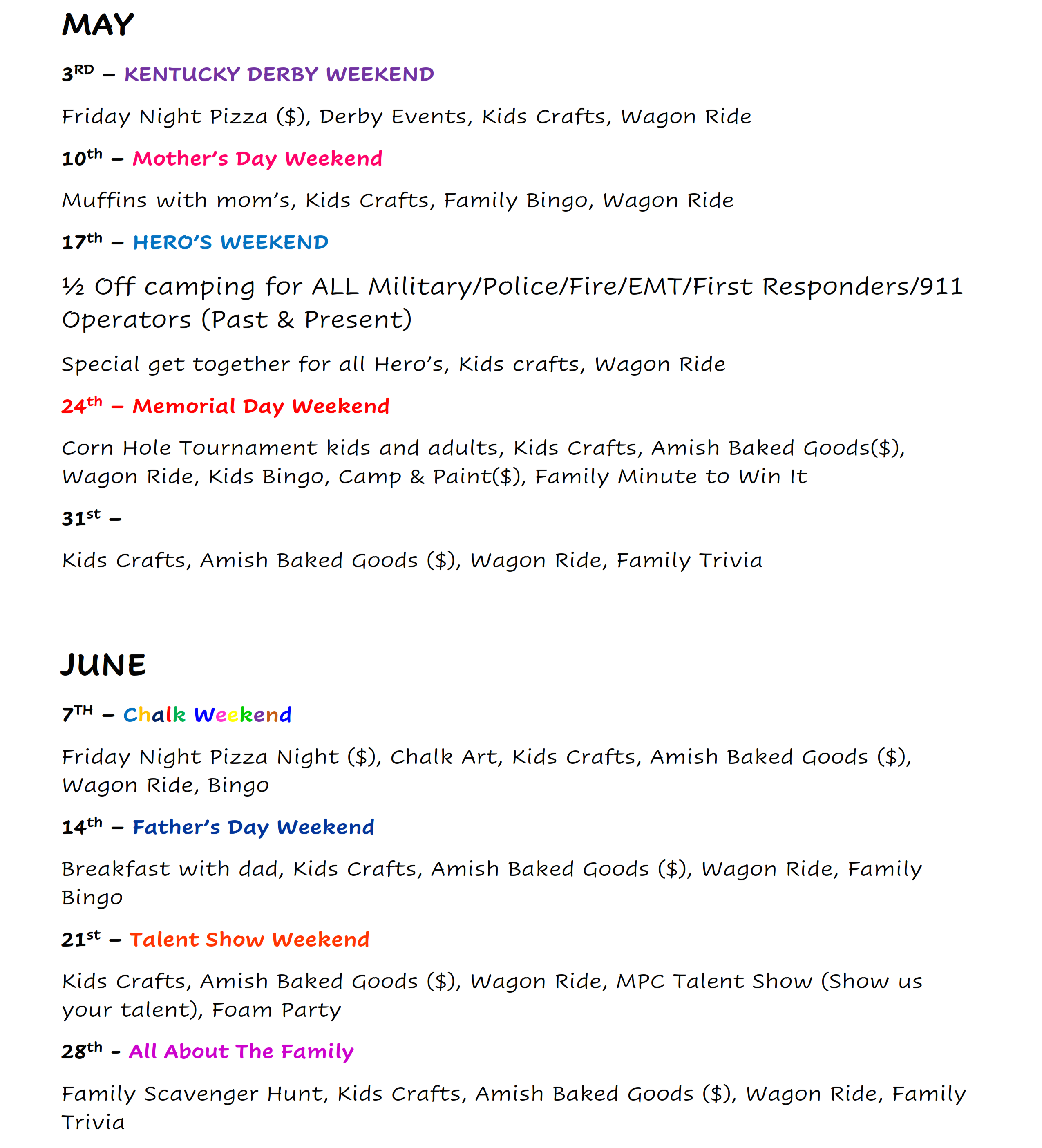 Mecosta Pines Campground in Morley, Michigan in Van Buren County