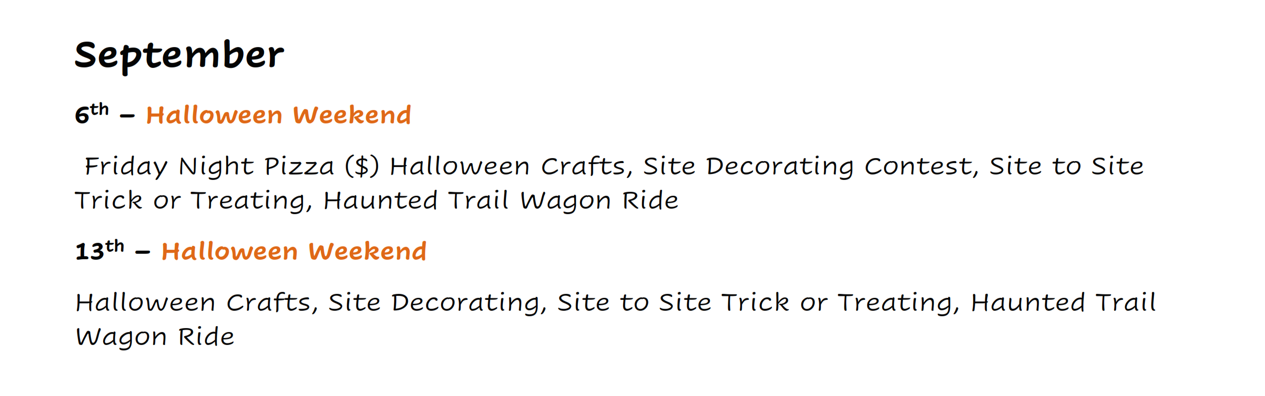 Mecosta Pines Campground in Morley, Michigan in Van Buren County